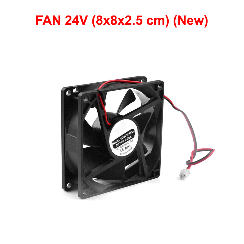FAN 24V (8x8x2.5cm) With Jst 2pin (New)