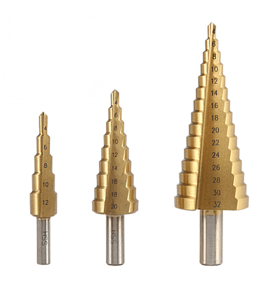 Hss Step Cone Taper Drill Titanium (3PCS)