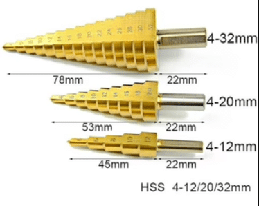 Hss Step Cone Taper Drill Titanium (3PCS)