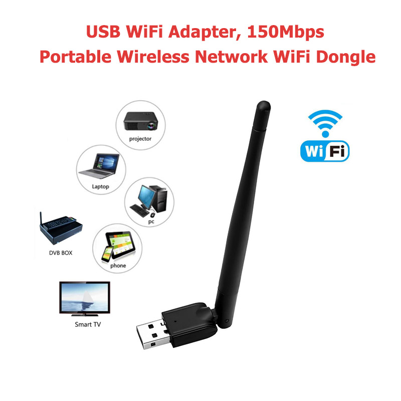 USB WiFi Adapter, 150Mbps Portable Wireless Network WiFi Dongle
