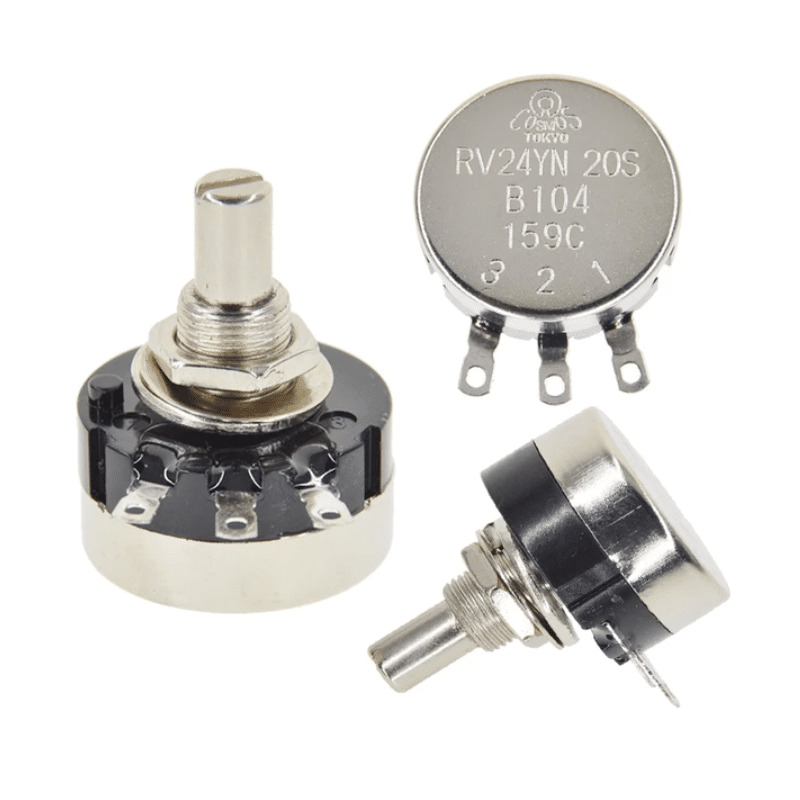 Rotary Taper Potentiometer POT (100K Ohm) (RV24YN20SB104)