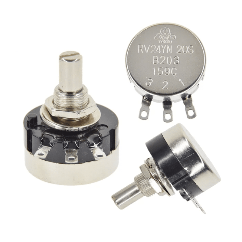 Rotary Taper Potentiometer POT (20K Ohm) (RV24YN20SB203)