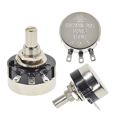 Rotary Taper Potentiometer POT (20K Ohm) (RV24YN20SB203)