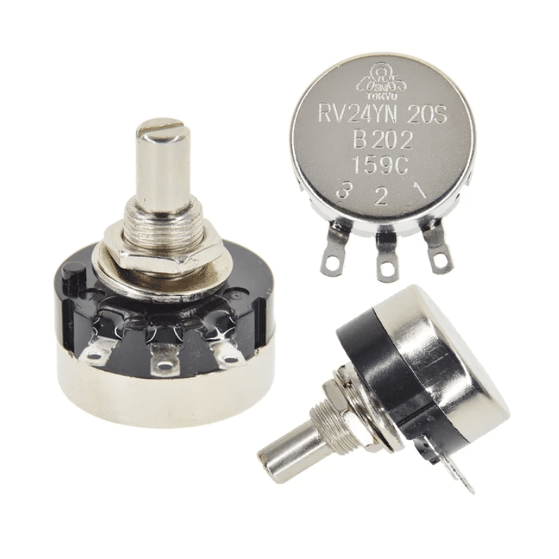 Rotary Taper Potentiometer POT (2K Ohm) (RV24YN20SB202)