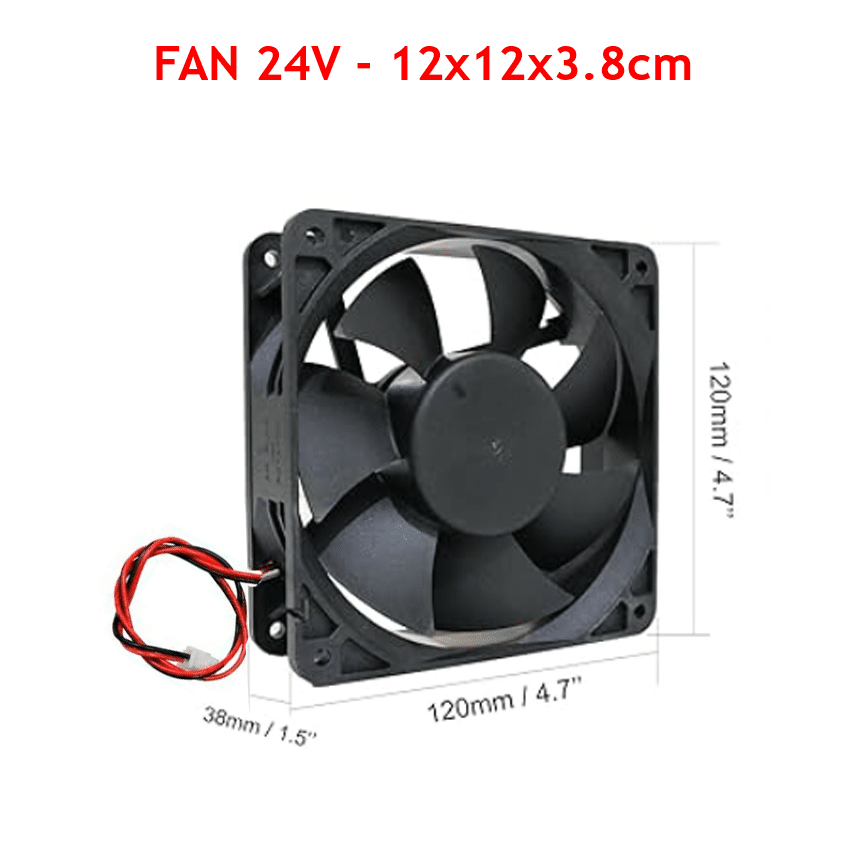 FAN 24V ( 12x12x3.8 cm) (New)