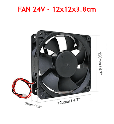 FAN 24V ( 12x12x3.8 cm) (New)