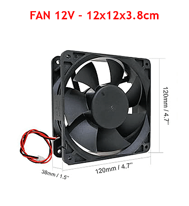 FAN 12V ( 12x12x3.8 cm) (New)