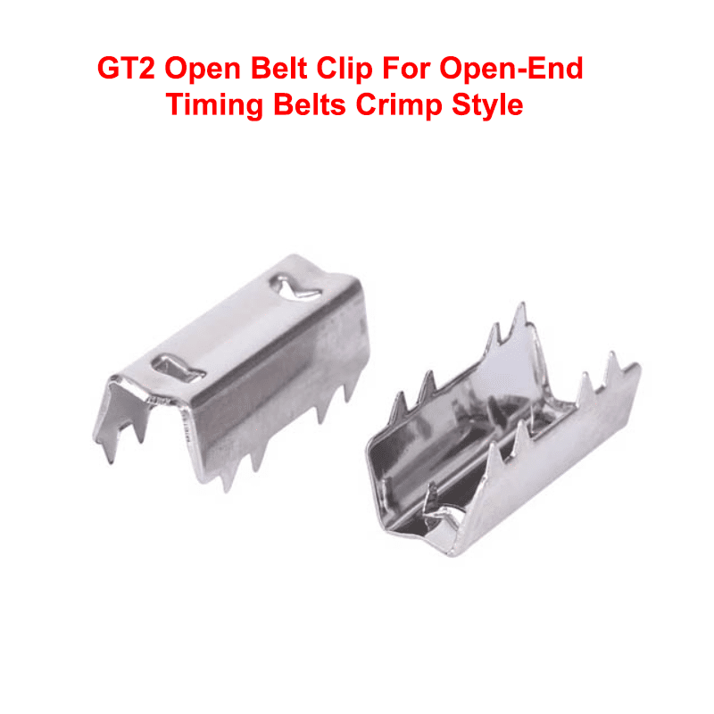 GT2 Open Belt Clip For Open-End Timing Belts Crimp Style