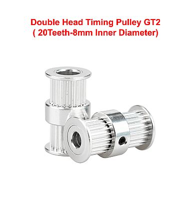 Double Head Timing Pulley GT2 ( 20Teeth-8mm Inner Diameter)