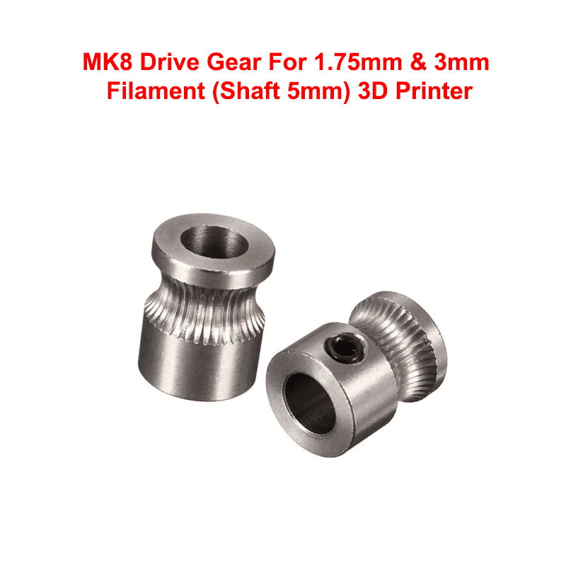 MK8 Drive Gear For 1.75mm & 3mm Filament (Shaft 5mm) 3D Printer