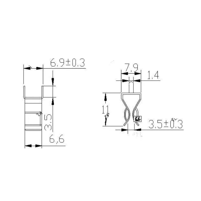 Fuse Holder on PCB for T6x30 Size (Pair)