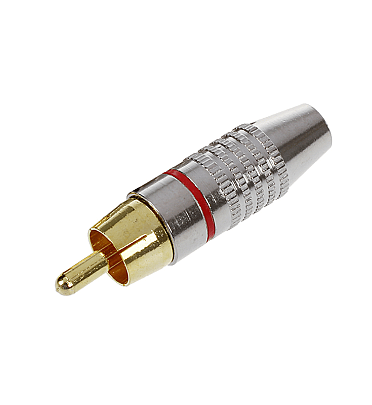 Male RCA Jack Plug 6.3mm (Red)