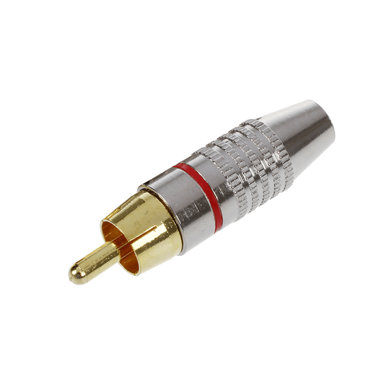 Male RCA Jack Plug 6.3mm (Red)