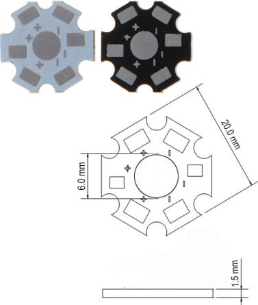 Heatsink For SMD LED 1W-3W (High Quality) Without Led