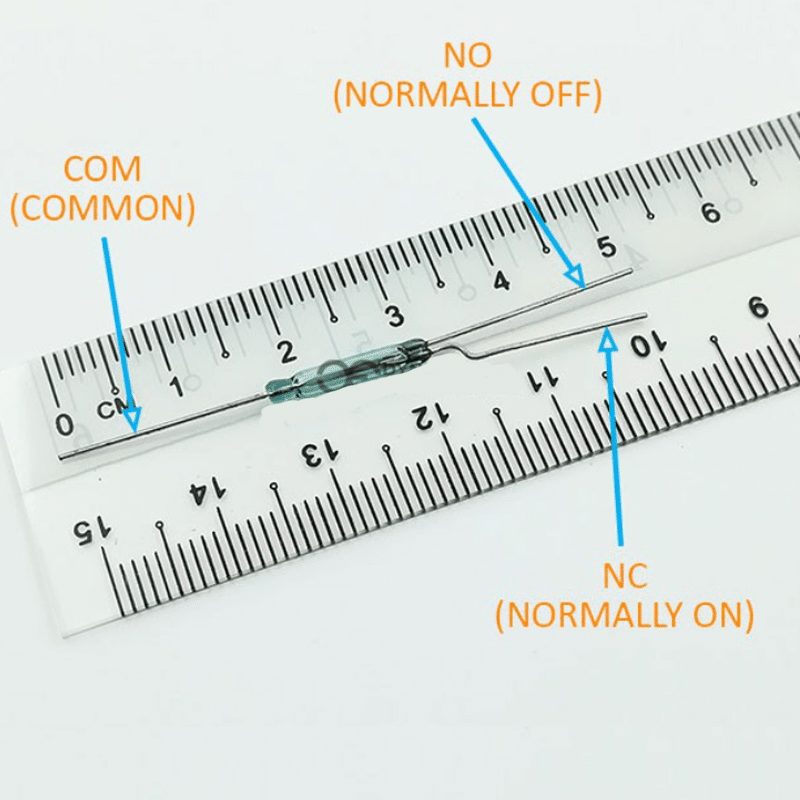 Reed Switch Glass 3Pin (2.5x14mm) Magnetic Switch N.O and N.C