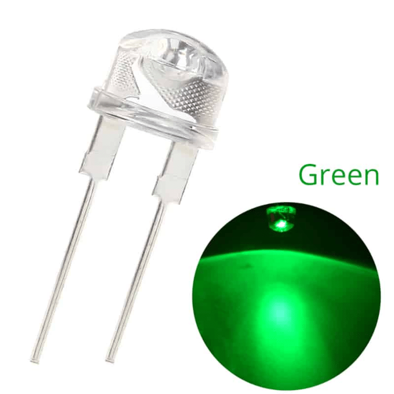 Super Bright LED Green 8mm - 0.5Watt