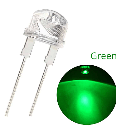 Super Bright LED Green 8mm - 0.5Watt