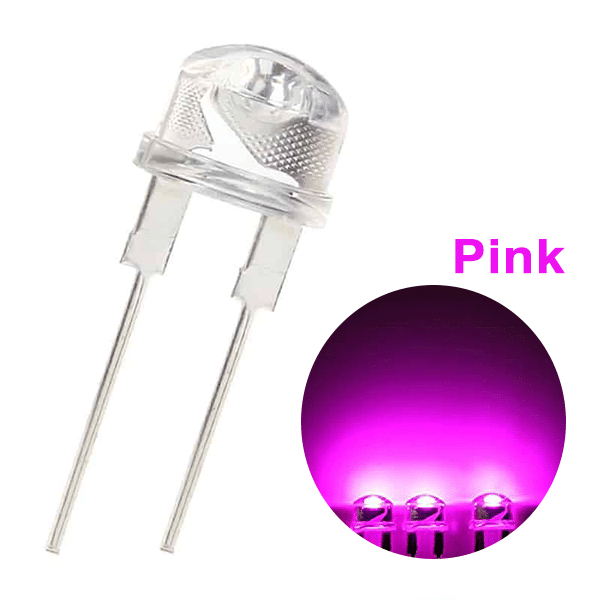 Super Bright LED Pink 8mm - 0.5Watt