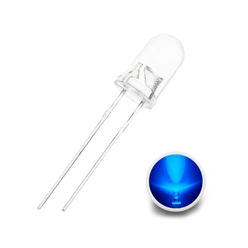 LED Blue Clear 5mm -2Pin