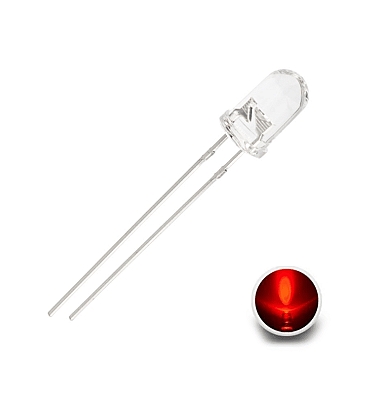 LED Red Clear 5mm -2Pin
