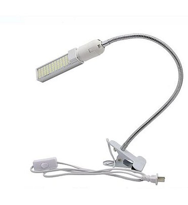 White Flexible Clamp Desk LED Light Lamp For Table Maintenance (220V - 20W)