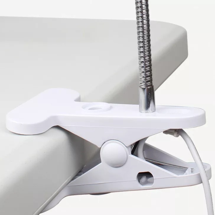 White Flexible Clamp Desk LED Light Lamp For Table Maintenance (220V - 20W)