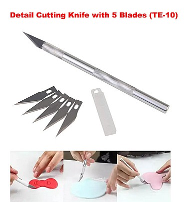 Detail Cutting Knife with 5 Blades (TE-10)