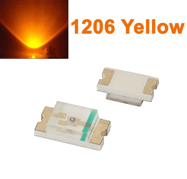 SMD LED 1206 Yellow (10Pcs)