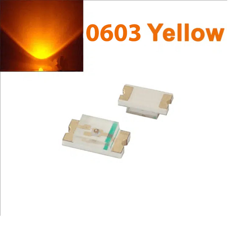 SMD LED 0603 Yellow (10Pcs)