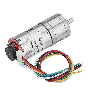 Dc Gear Motor With Magnetic Linear Encoder jGA25-370 (170RPM-6V)