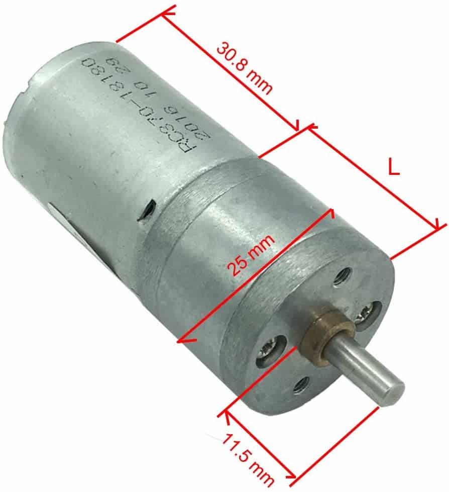 Dc Gear Motor With Magnetic Linear Encoder jGA25-370 (170RPM-6V)