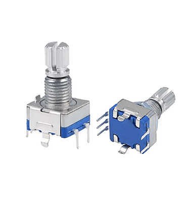 Rotary Encoder With Push Button Switch EC11 (5pin-15mm) Green