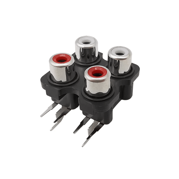 RCA Female Jack Socket Audio Video AV (2+2Hole) - Pcb Mount