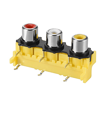 RCA Female Jack Socket Audio Video AV (3Hole) - Pcb Mount