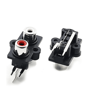 RCA Female Jack Socket Audio Video AV (2 Hole) - Pcb Mount
