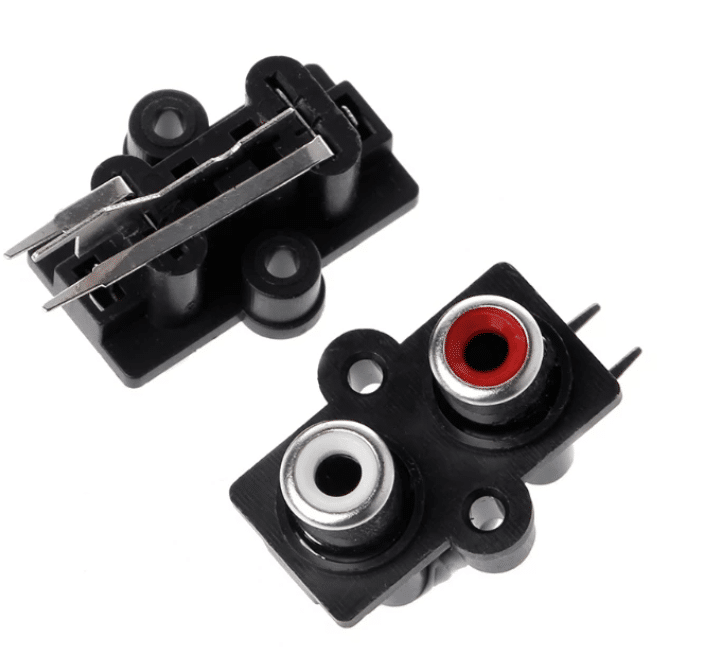 RCA Female Jack Socket Audio Video AV (2 Hole) - Pcb Mount