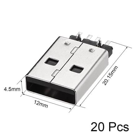 Male USB Connector Type A - SMD