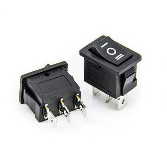 Rocker Switch ON-OFF-ON (6A,250VAC) (KCD1)