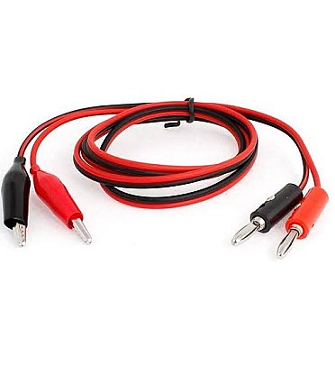 Banana Plug to Crocodile Alligator Clip Test Probe Cable 4mm