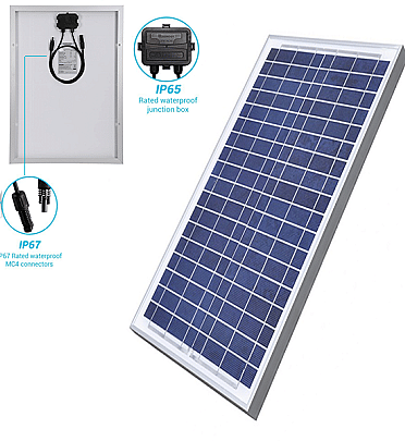Solar Cell Panel (18V - 30Watt ) Polycrystalline