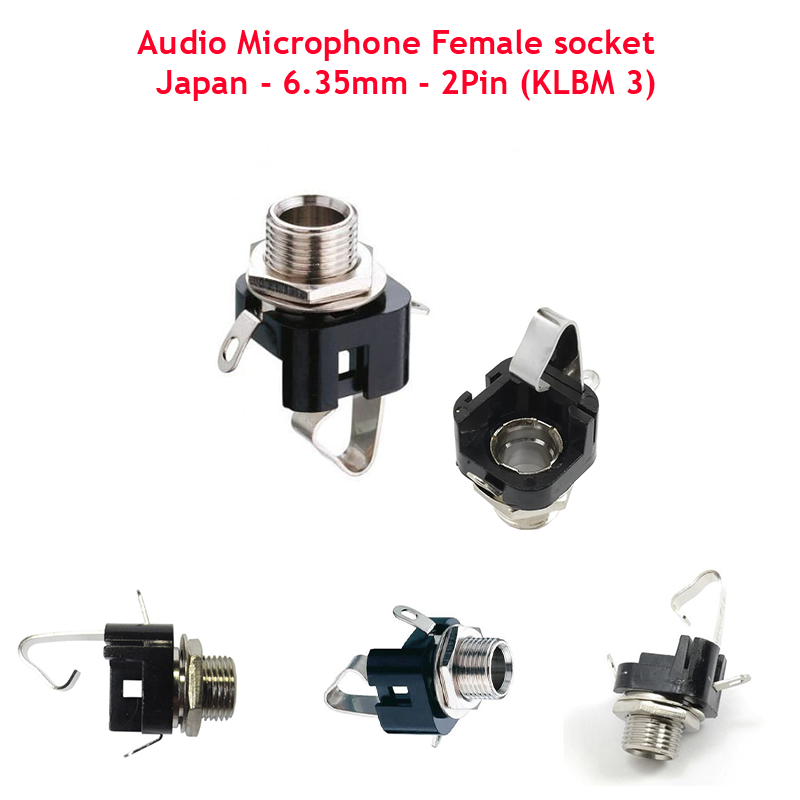 Audio Microphone Female socket - Japan - 6.35mm - 2Pin (KLBM 3)