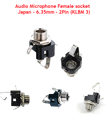Audio Microphone Female socket - Japan - 6.35mm - 2Pin (KLBM 3)