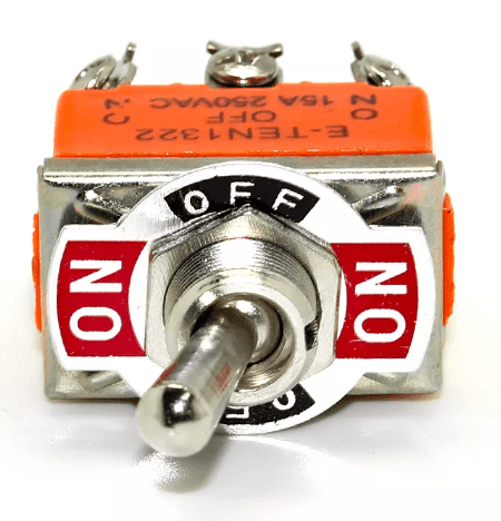 Toggle Switch 6 Pins ON-OFF-ON (15A,250VAC) (E-TEN 1322)