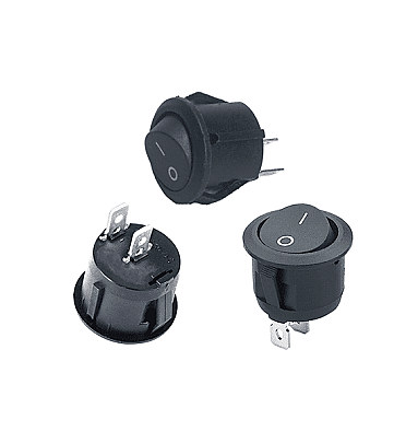 Round Rocker Switch ON-OFF 2Pin