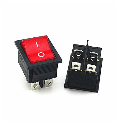 AC Switch ON/OFF 4Pin With Light (KCD4) Red