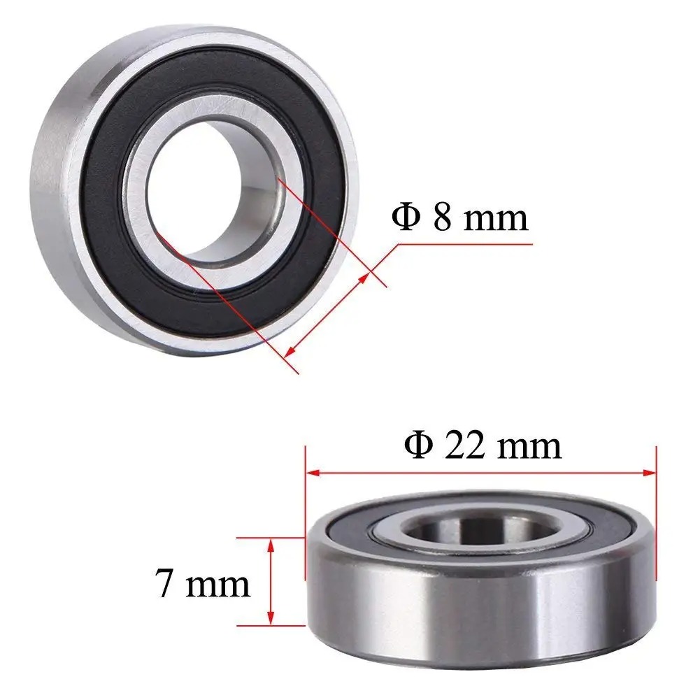 Standard 608RS Ball Bearing (8x22x7mm)