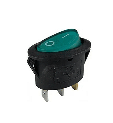 Elliptical Ship type Switch With Lamp Green 3Pin (KCD1-115)