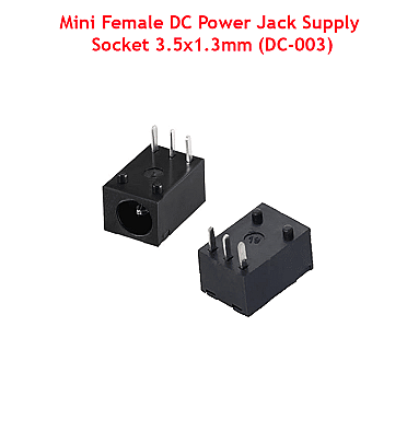 Mini Female DC Power Jack Supply Socket 3.5x1.3mm (DC-003)