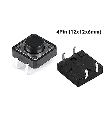 Push Button Switch 4Pin (12x12x6mm)