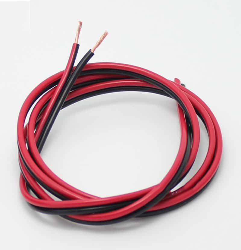 Electrical Power Cable Wire Black Red(1mm) 1 meter